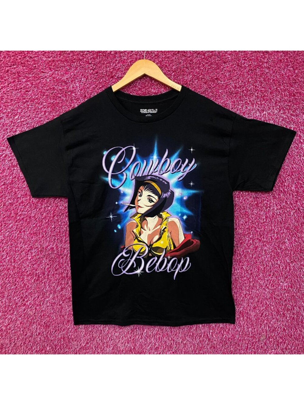 Cowboy Bebop Faye Airbrush Portrait Anime T-Shirt Large